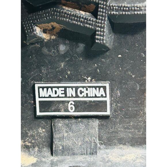 Journee Collection Women’s Rain Boots Size 6 Pink Navy Block Heel Waterproof - Picture 6 of 6